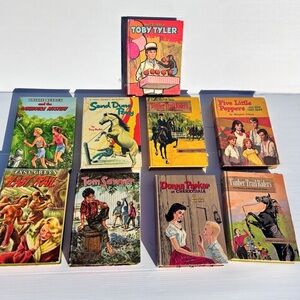 Vintage Hardcover Book Bundle 9 Kids Novels